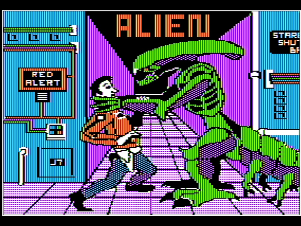 Title Screen of Alien for Apple II
